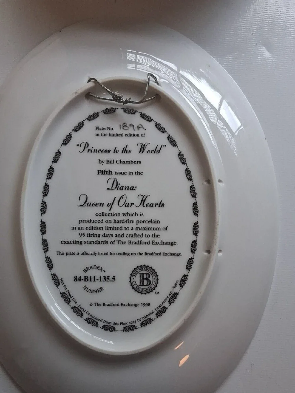 The Bradford Exchange Pink & Cream Decorative Oval Wall Plaque